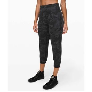Lululemon Align High Rise Jogger Crop Gray Camo Size 12
